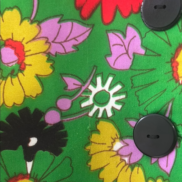 Vintage Green Floral Women's Blazer/Jacket - Picture 4 of 8